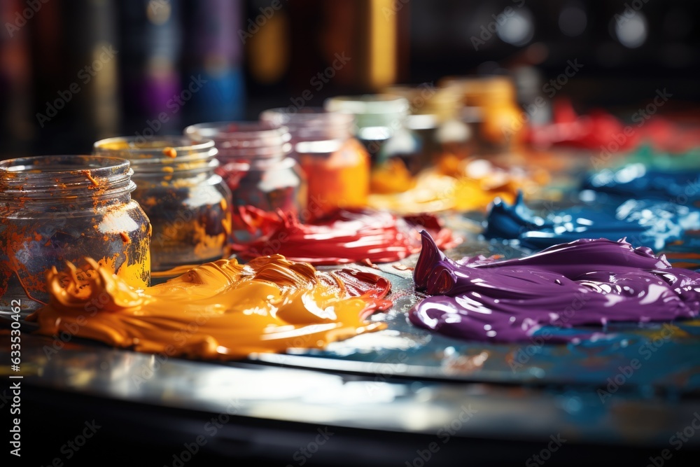 Close-up of vibrant watercolor paints - stock photography Close-up of vibrant watercolor paints - stock photography