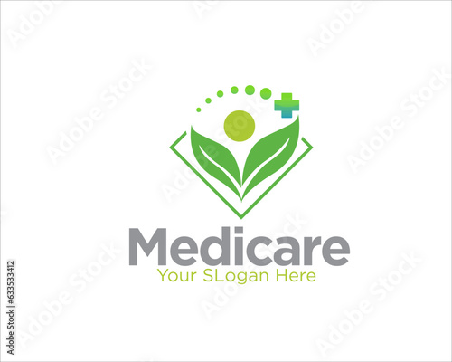 medicare health logo designs simple modern for nature logo