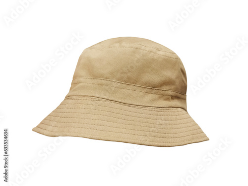 Brown bucket hat isolated PNG transparent