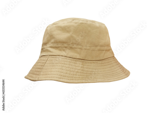 Brown bucket hat isolated PNG transparent