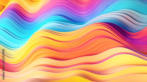 Multi colored wave pattern backdrop with flowing liquid background