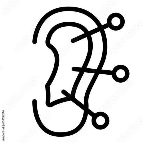Acupuncture alternative medicine outline icon