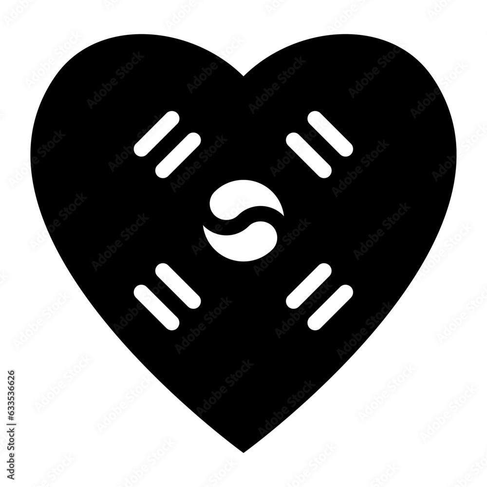 Love south korea romance solid glyph icon Love south korea romance solid glyph icon