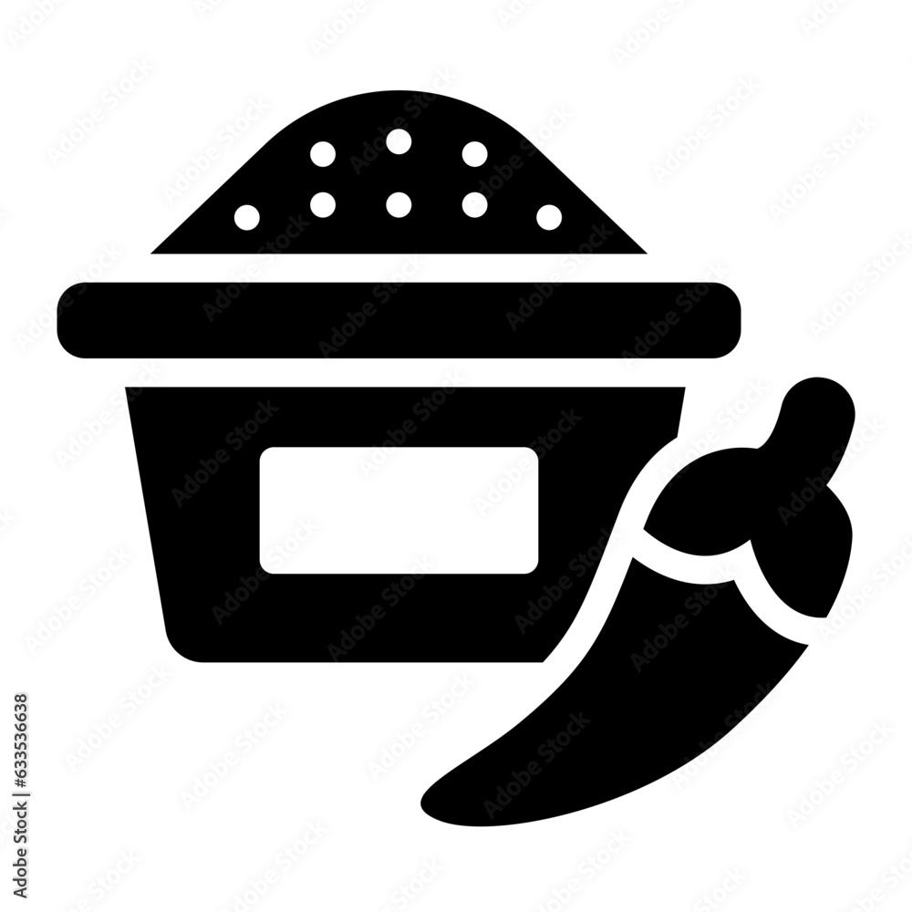 Spicy pepper food solid glyph icon Spicy pepper food solid glyph icon