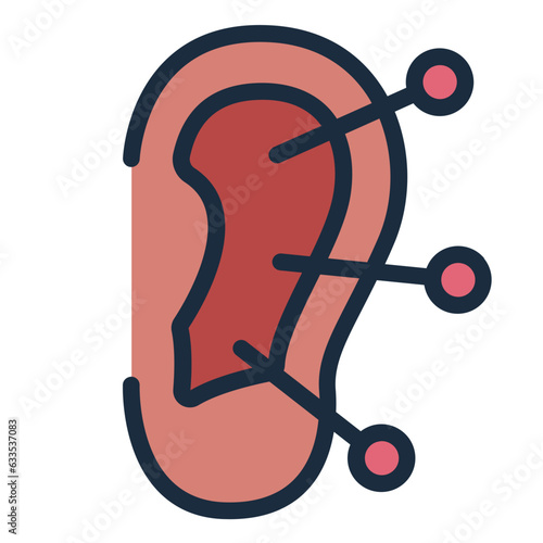 Acupuncture alternative medicine filled line icon