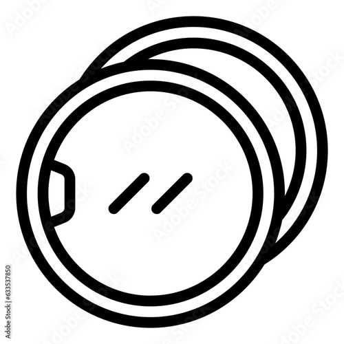 Reflector for photography outline line icon photo