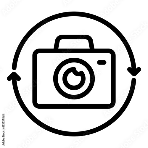 Switch Camera  for ui outline line icon photo