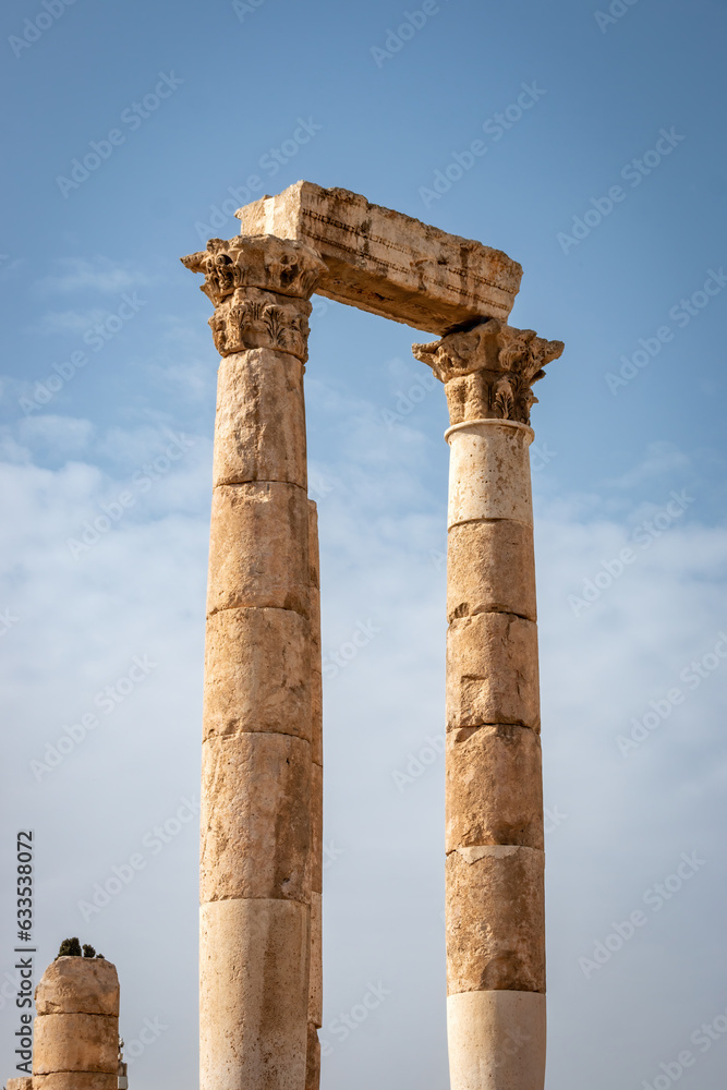 Hercules Temple on Citadel Hill in Amman, Jordan