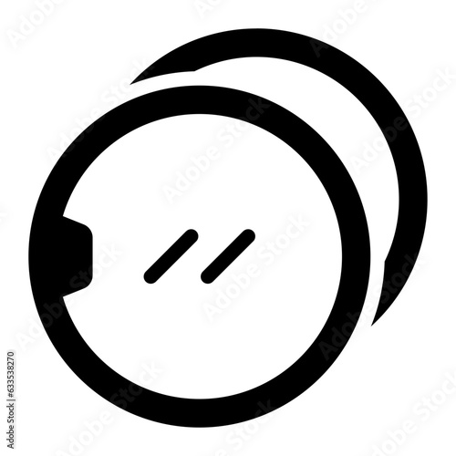 Reflector for photography solid glyph icon photo