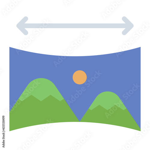 Panoramic image view icon