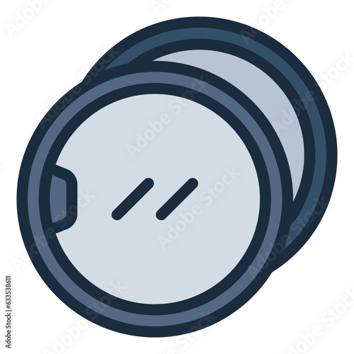 Reflector for photography filled line icon