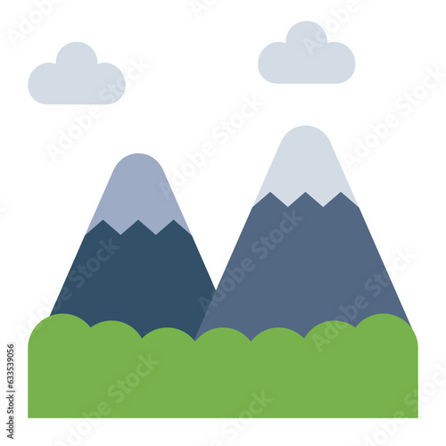 Mountain nature icon