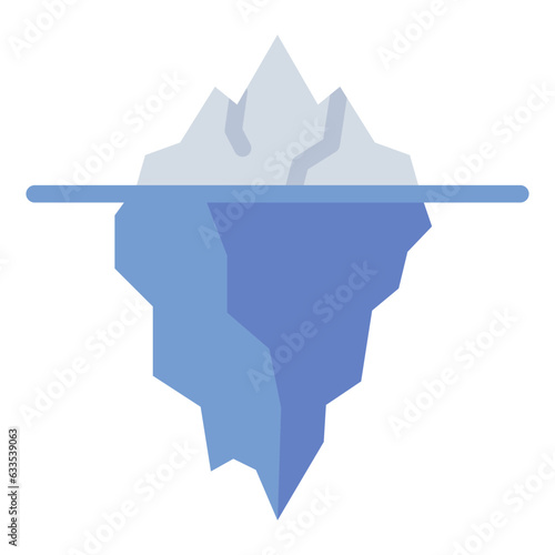 Iceberg at polar ice icon