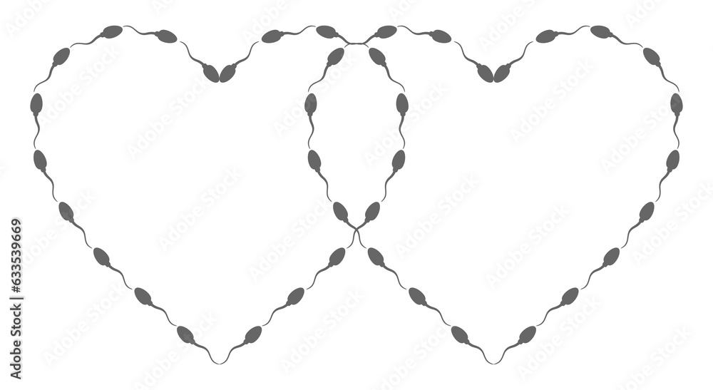 Heart Shape, Love Icon Symbol created from Sperm Silhouette, for Logo Type, Art Illustration, Apps, Website, Pictogram or Graphic Design Element. Format PNG Heart Shape, Love Icon Symbol created from Sperm Silhouette, for Logo Type, Art Illustration, Apps, Website, Pictogram or Graphic Design Element. Format PNG