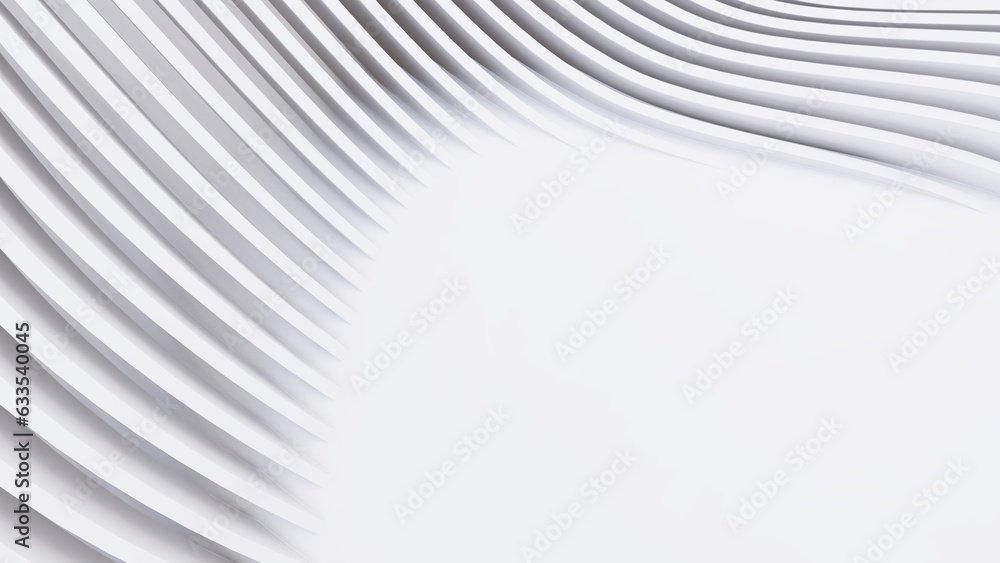 Abstract Curved Shapes. White Circular Background. Abstract Curved Shapes. White Circular Background.