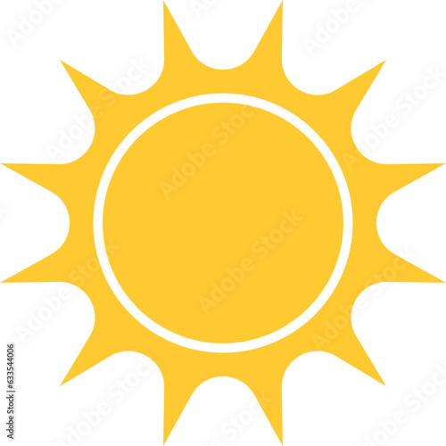 Yellow Flat Sun Element