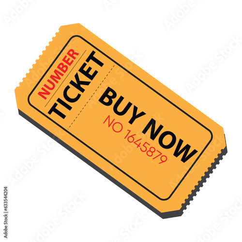 Tickets coupon vector design.