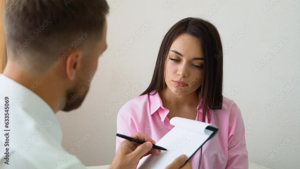 Psychotherapy session in psychologists office Psychotherapy session in psychologists office