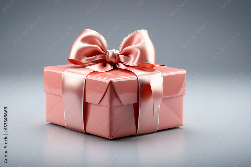 3d render gift box for festive with blurred background 3d render gift box for festive with blurred background