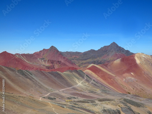 Red Valley located in the Andes near Cuzco city in Peru.