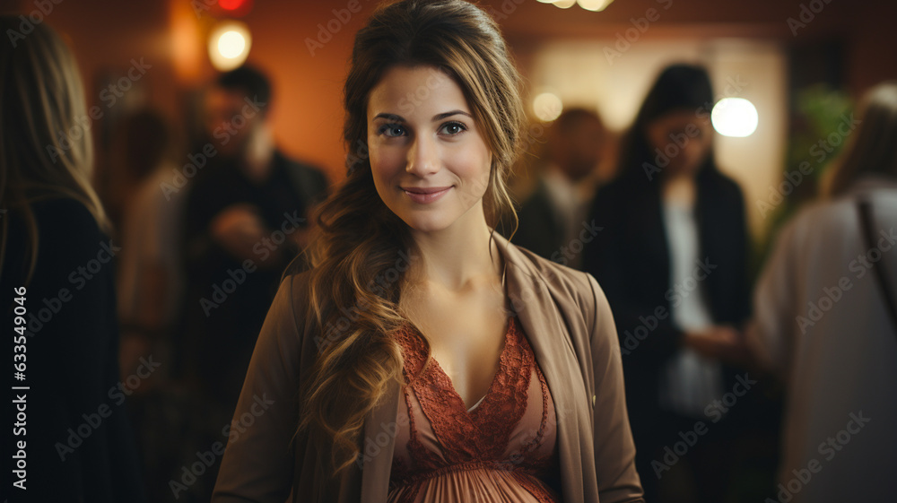Obraz premium portrait of beautiful woman with glass of champagne.