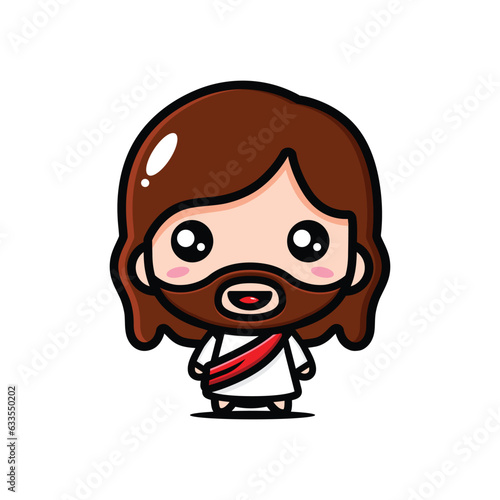 jesus happy cute vector design