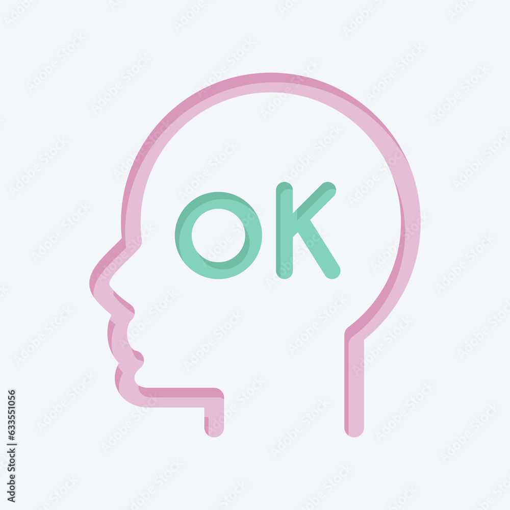 Icon Positive Attitude. related to Psychology Personality symbol. simple design editable. simple illustration Icon Positive Attitude. related to Psychology Personality symbol. simple design editable. simple illustration