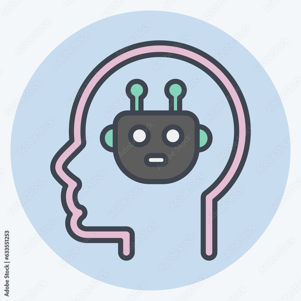 Fototapeta premium Icon Android. related to Psychology Personality symbol. simple design editable. simple illustration