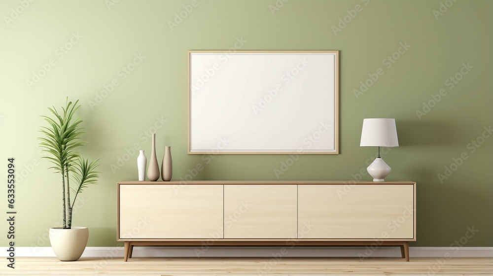Modern simple interior and frame
