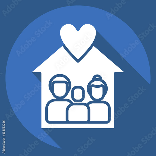 Icon Love Familys. related to Family symbol. glyph style. simple design editable. simple illustration