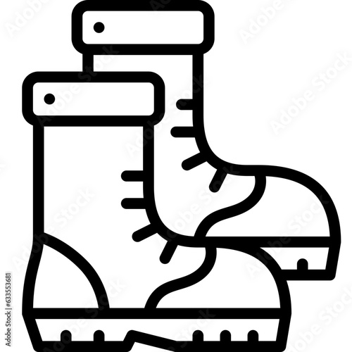 safety boot line icon
