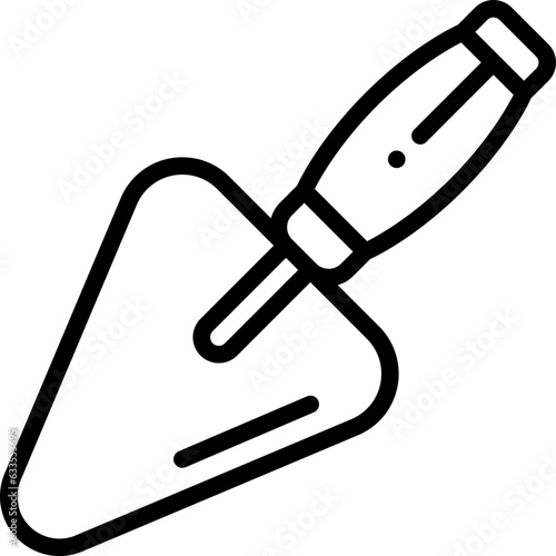 trowel line icon