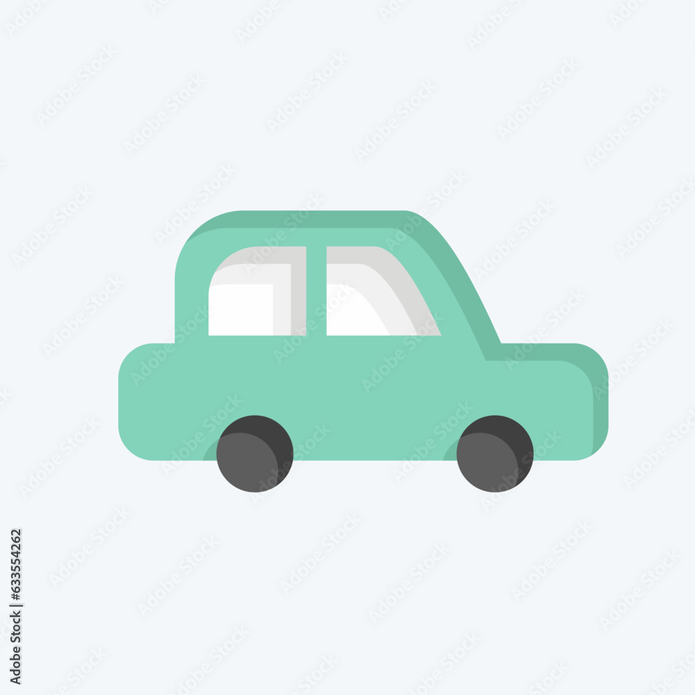 Icon Car. related to Car Service symbol. Flat Style. repairin. engine. simple illustration