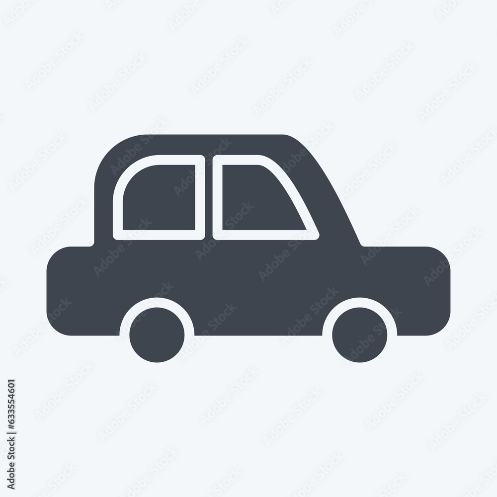 Icon Car. related to Car Service symbol. Glyph Style. repairin. engine. simple illustration Icon Car. related to Car Service symbol. Glyph Style. repairin. engine. simple illustration