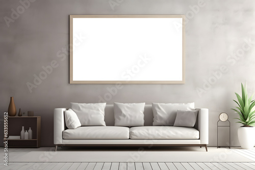 Frame Mockup - Serene and Minimalistic Frame Display, generative ai