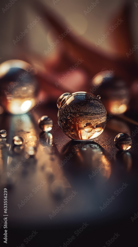 flower with water drops. Relaxing image of flowers with calm water spray. Post-processed generative AI flower with water drops. Relaxing image of flowers with calm water spray. Post-processed generative AI