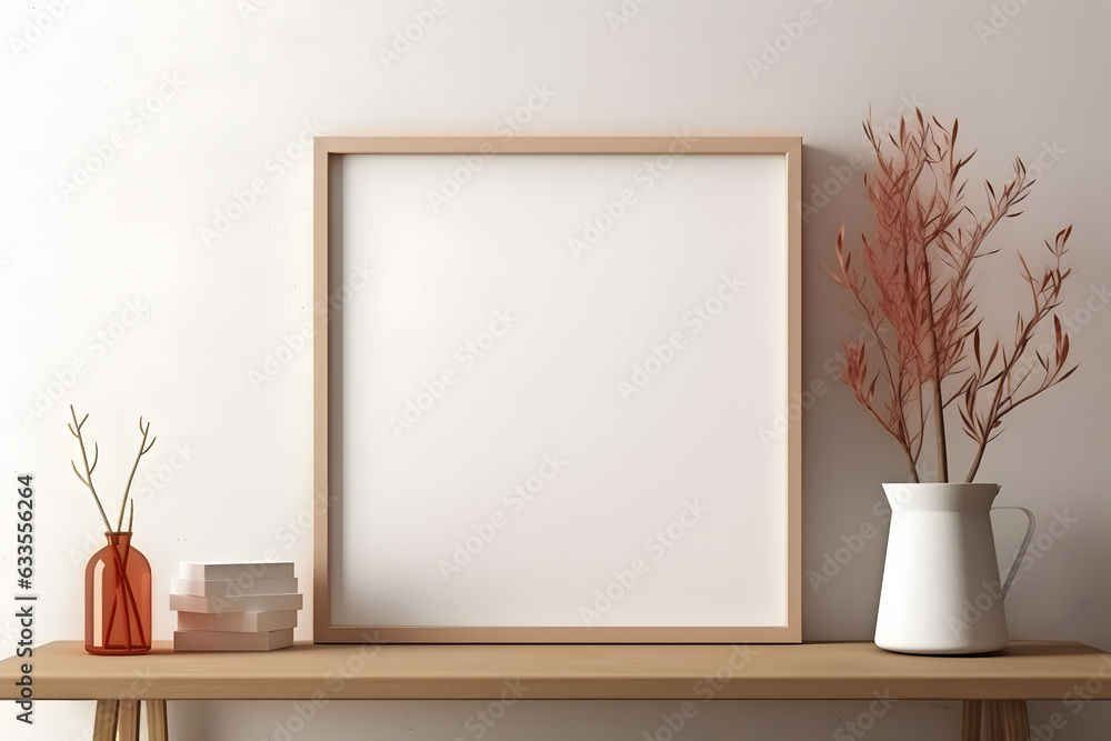 Frame Mockup - Neutral and Artful Artwork, generative ai Frame Mockup - Neutral and Artful Artwork, generative ai