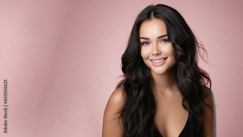 Beautiful girl with long black hair, Treatment, care and spa procedures. Beautiful girl with long black hair, Treatment, care and spa procedures.