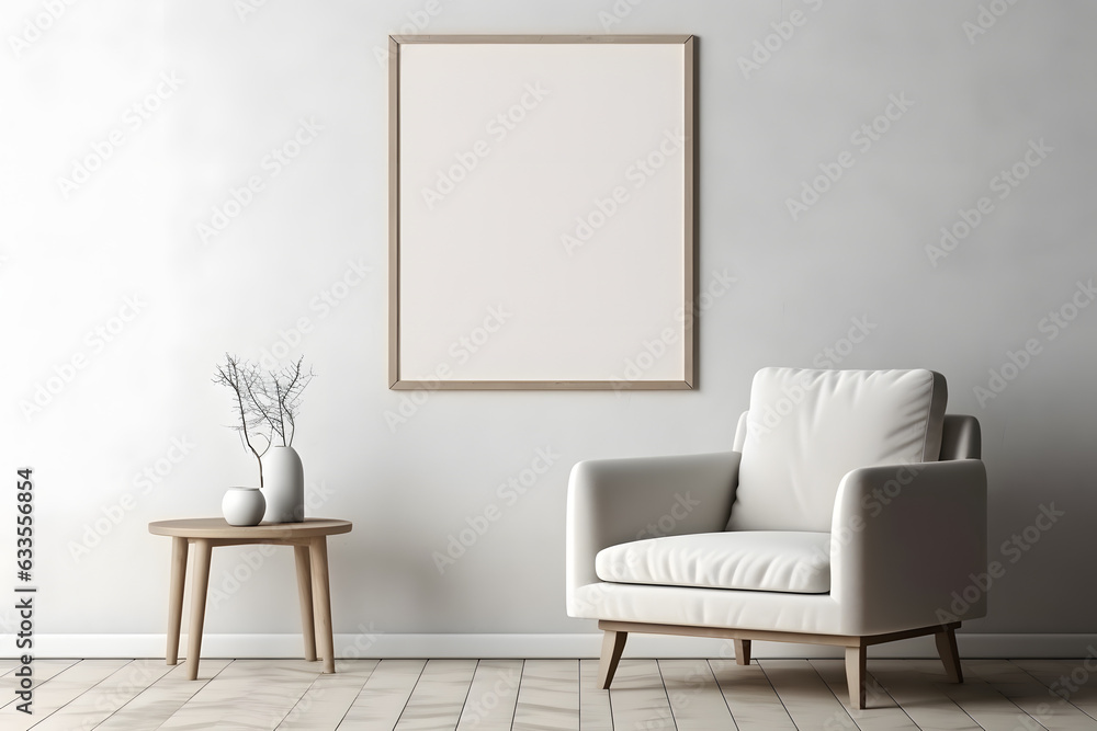 Frame Mockup - Subdued Lighting and Even Illumination, generative ai Frame Mockup - Subdued Lighting and Even Illumination, generative ai