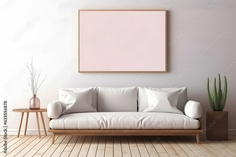 Frame Mockup - Soft and Stylish Art Exhibition, generative ai Frame Mockup - Soft and Stylish Art Exhibition, generative ai