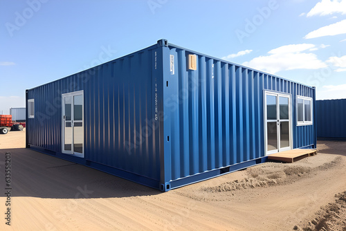 Photographie Mobile office buildings or container site office for construction site
