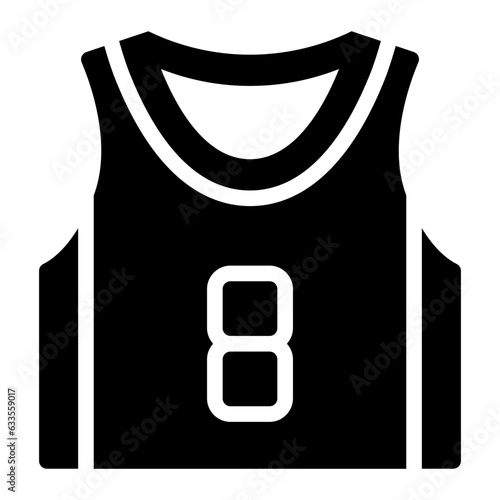 Basketball Jersey solid glyph icon