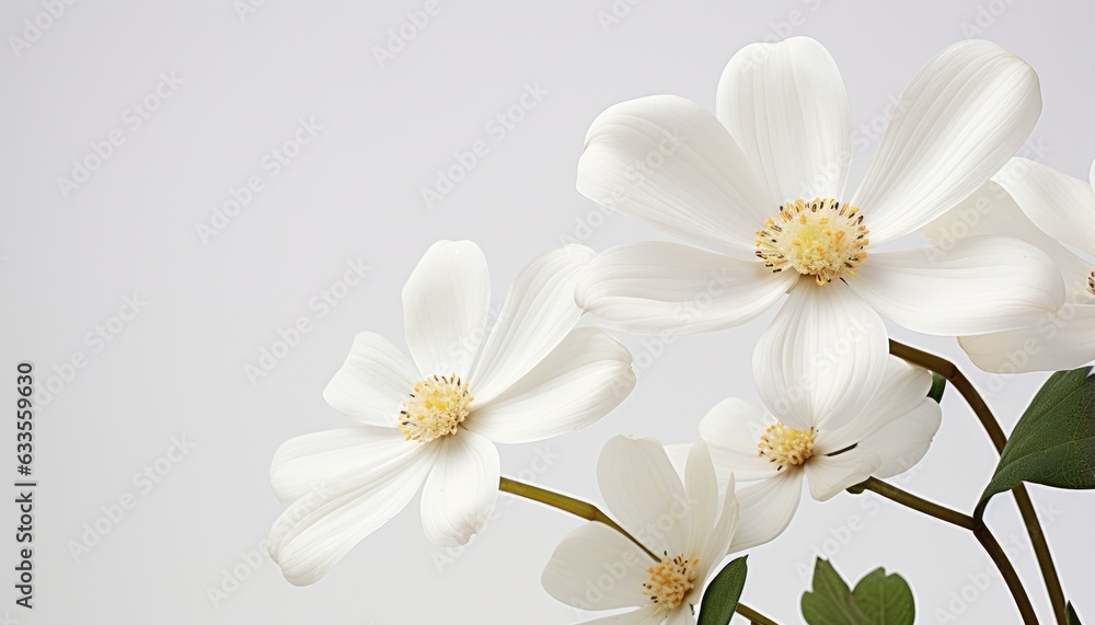 white flowers on a white