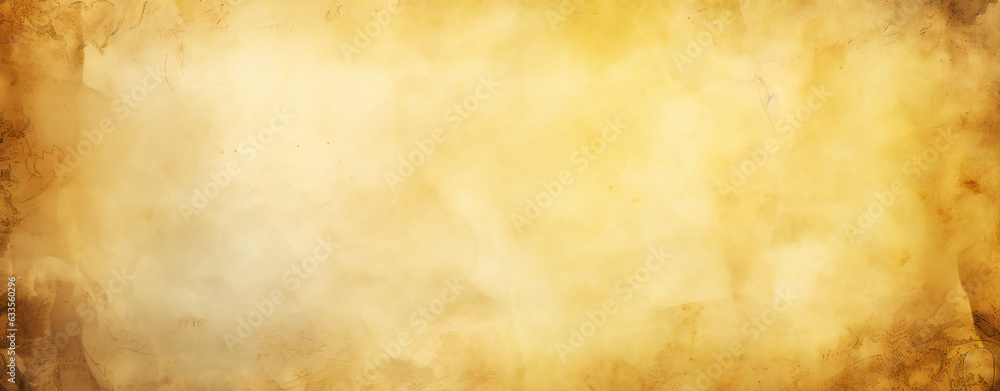 Vintage Aged Paper Background in Warm Yellow and Light Brown Tones
