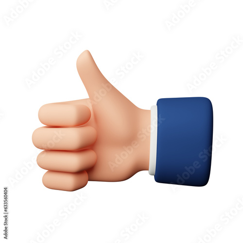 like hand gesture 3d illustration