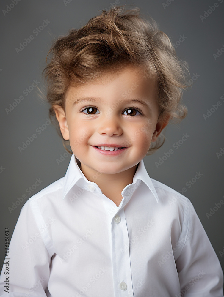 3-year-old child smiles, AI generation 3-year-old child smiles, AI generation