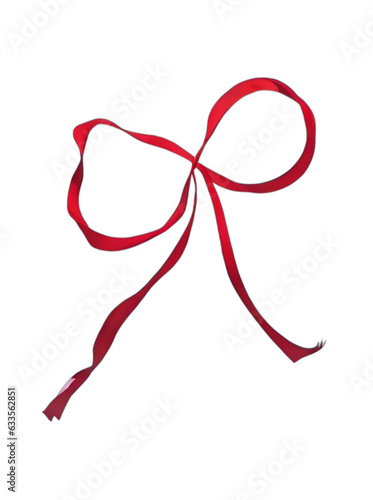 red ribbon vector, generative ai, red ribbon 