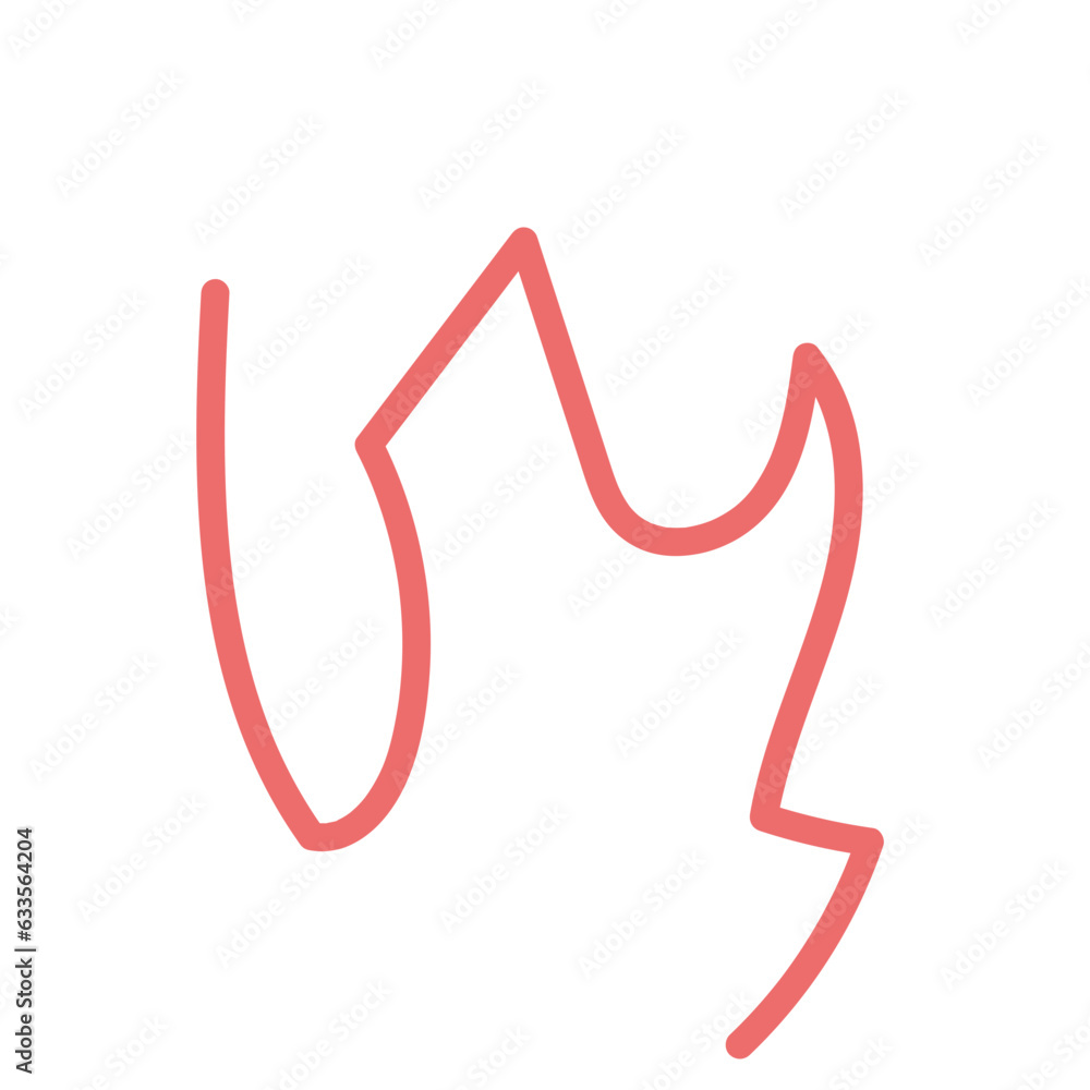 Red Squiggly Doodles Lines Vectors Red Squiggly Doodles Lines Vectors