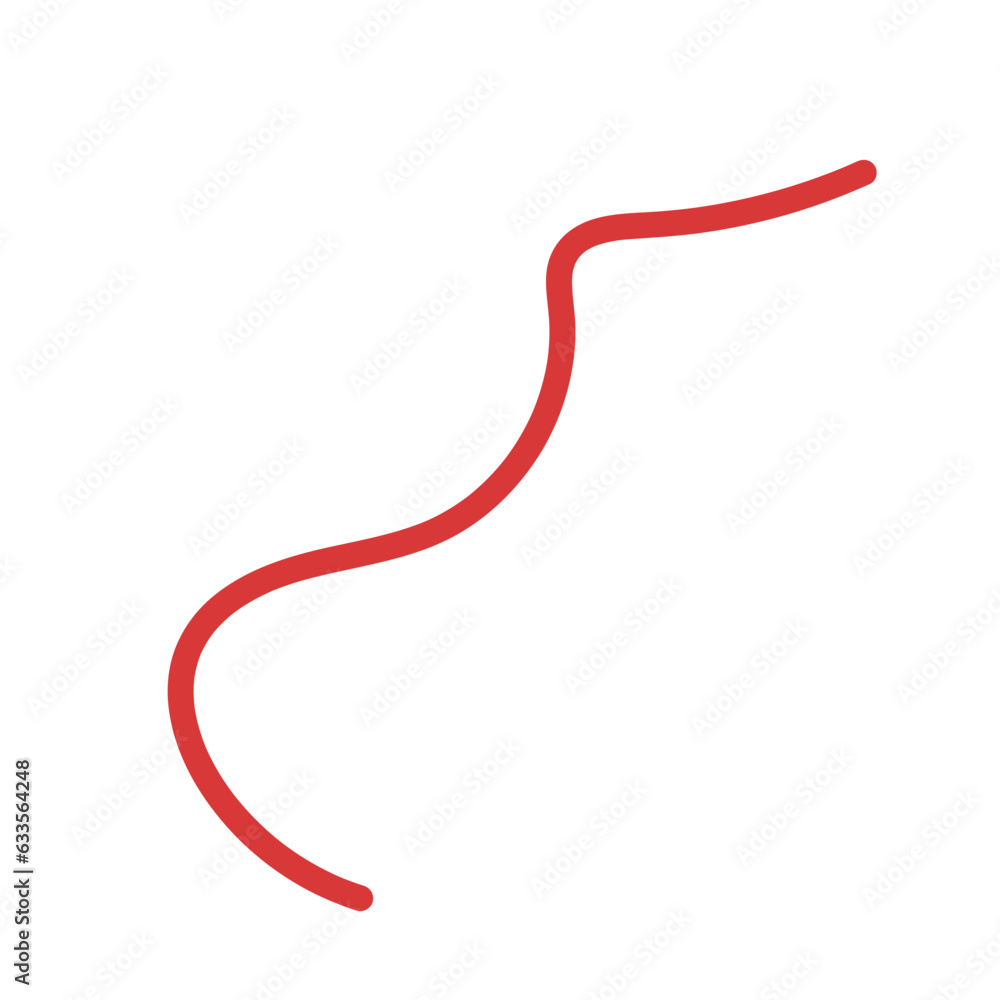 Red Squiggly Doodles Lines Vectors