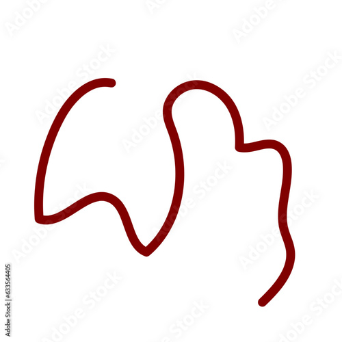 Red Squiggly Doodles Lines Vectors